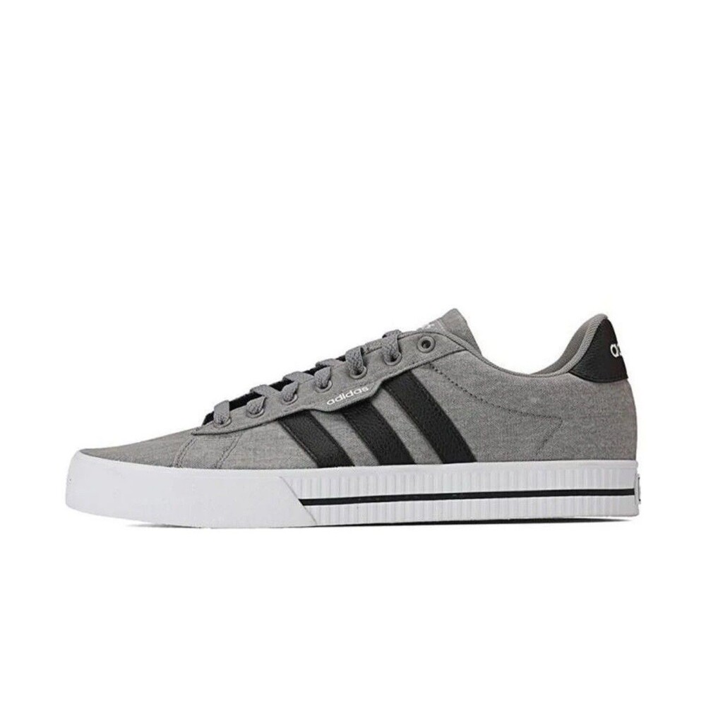 Mens Size 8.5 Adidas Daily 3.0 Low Shoe Gray Black Casual Lifestyle FW3270